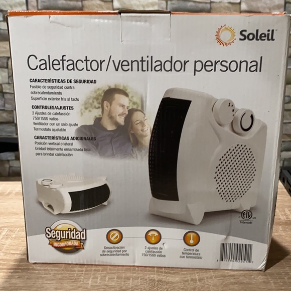 Brand New Personal Heater/Fan. Brand: Soleil. - Picture 3 of 8
